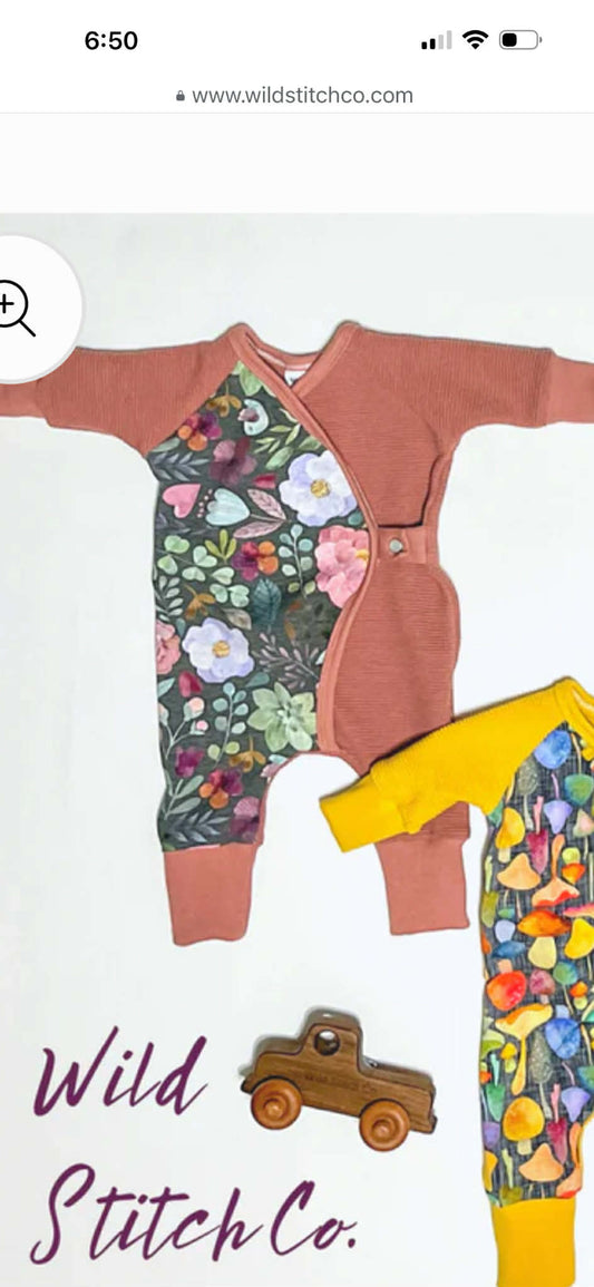 NB side snap romper