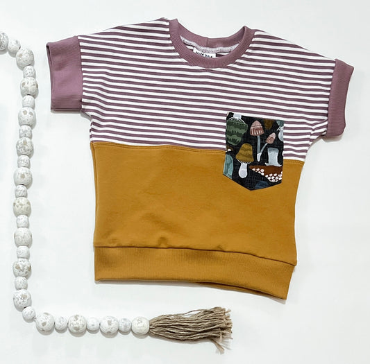 Grow With Me Short Sleeve Color Blocked Dolmans - 1-3yr