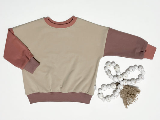 Color Swapped Oversized Crewnecks - 2T