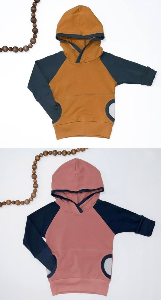Grow With Me Raglan Hoodies With Front Pocket