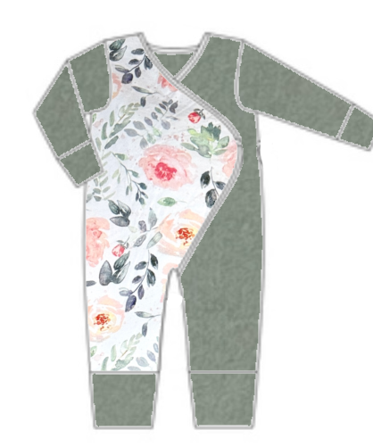 Long Sleeve Side Snap Romper