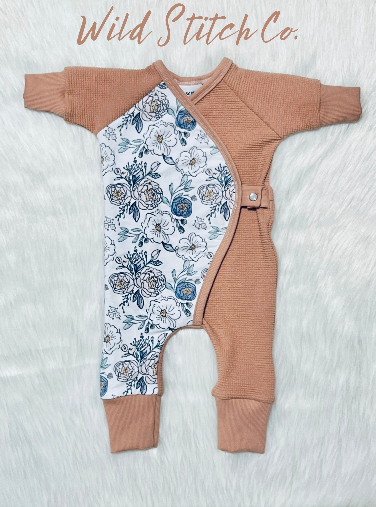 Long Sleeve Side Snap Rompers