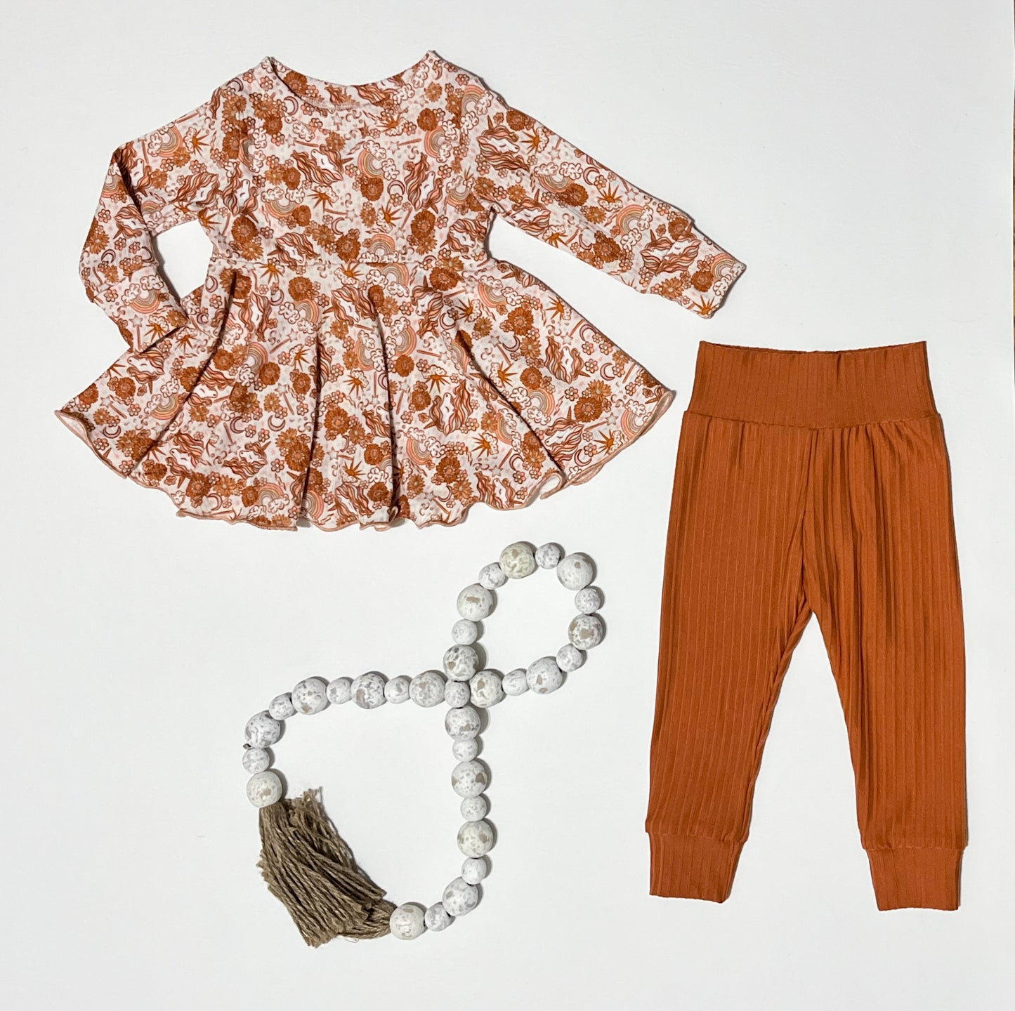 Long Sleeve Twirl Top and Leggings : Made To Order